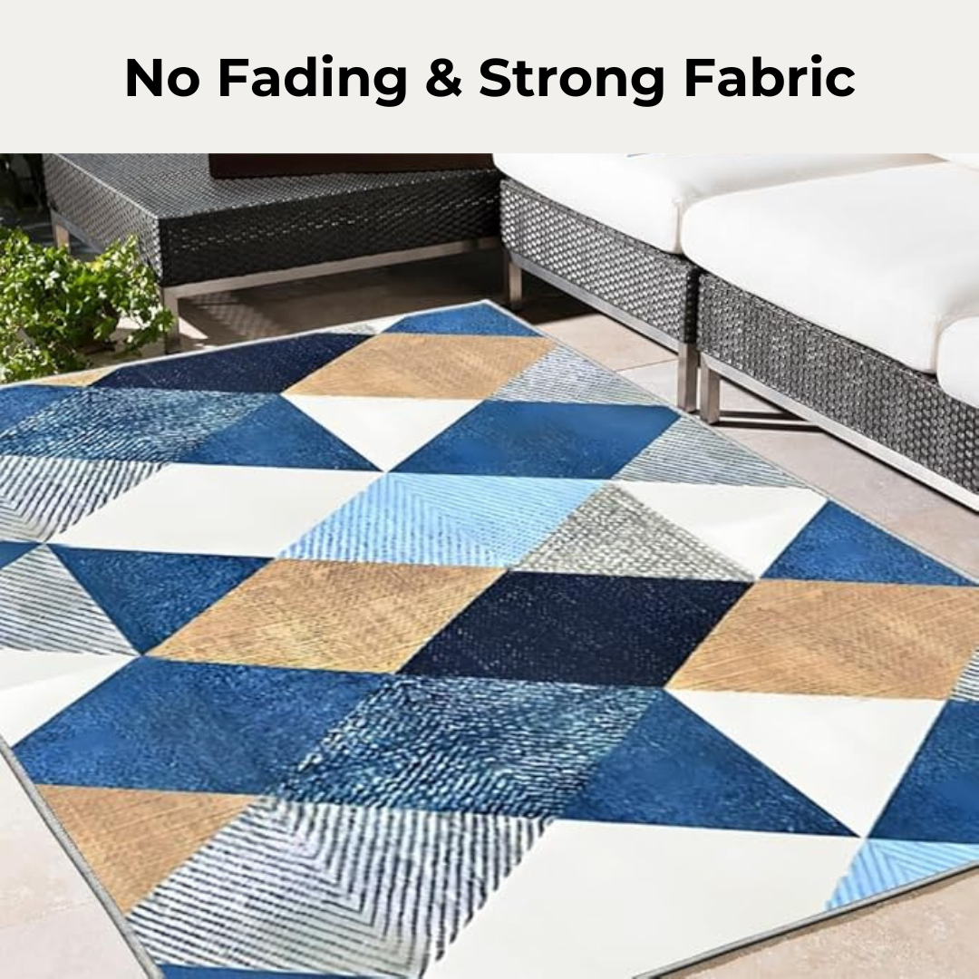 Washable Area Rug, Microfiber Material, Non-Slip Carpet for Living Room, Foldable Floor Cover, Machine Washable Rug for Bedroom & Office