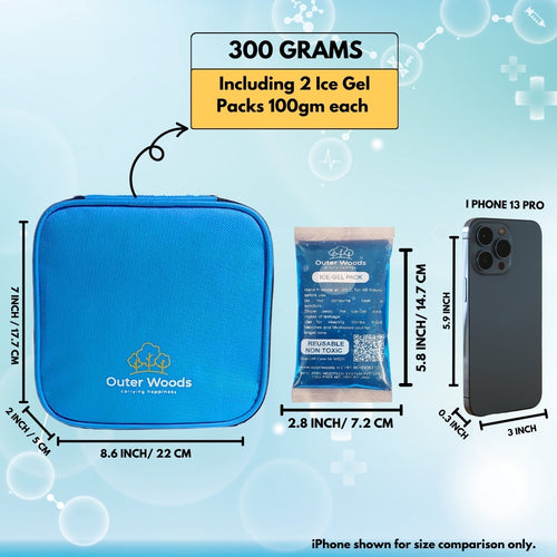 Outer Woods Nylon Insulin Cooling Travel Bag with Two Ice Gel Packs, Keeps Insulin Cool and Safe for 6 to 8 Hours, Insulin Cooler Travel Pouch