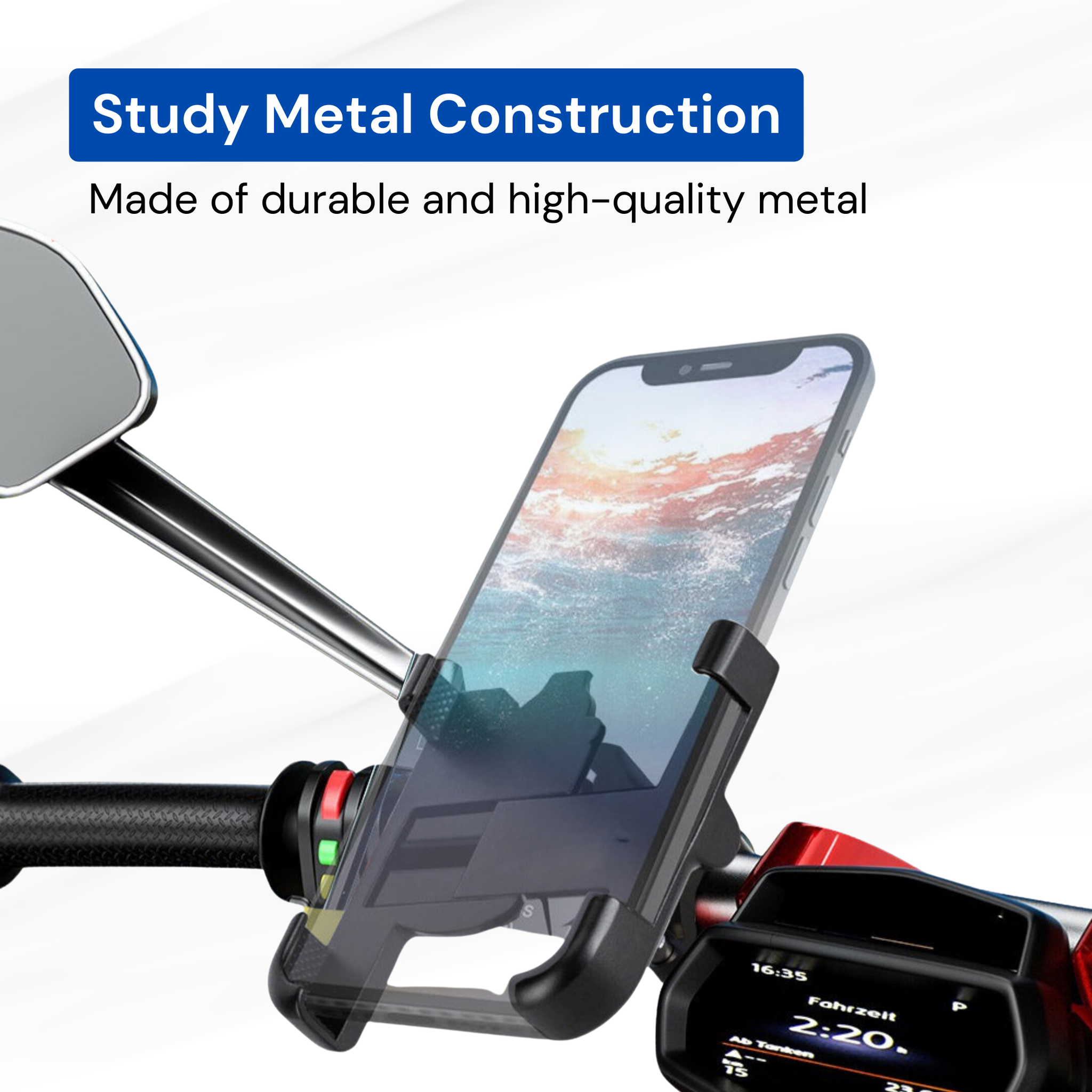 SuperGeneriX C-1 Bike Mobile Holder with 360-Degree Rotation Universal Bike Phone Mount for 3.5-6.5 Inch Devices