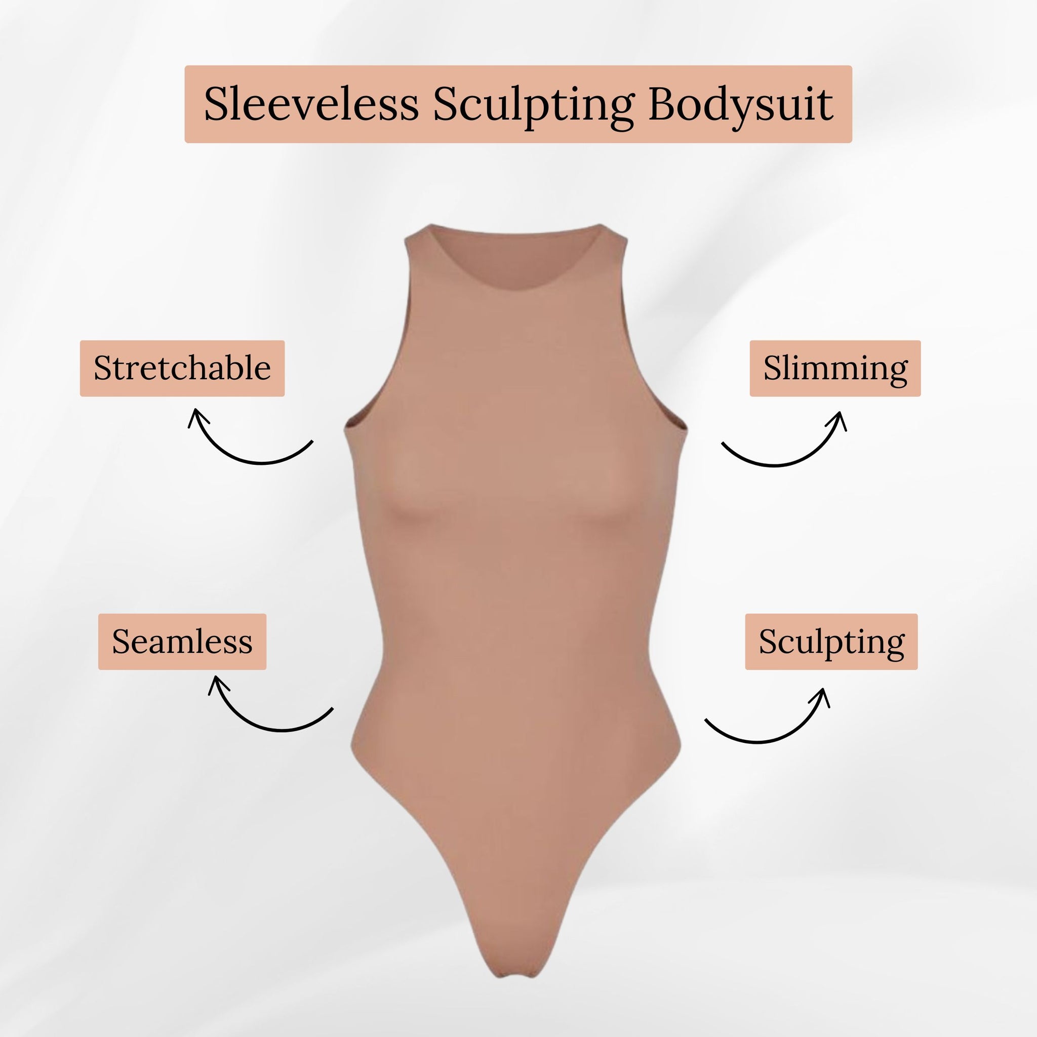 Seamless Sculpting Bodysuit Sleeveless Bodysuit for Women Shapewear Bodysuit Tummy Control Shapewear
