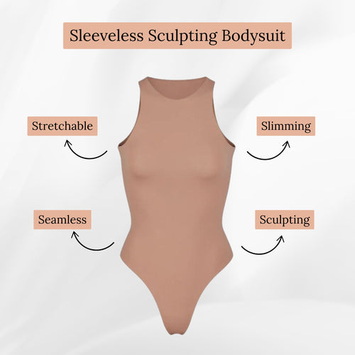 Seamless Sculpting Bodysuit Sleeveless Bodysuit for Women Shapewear Bodysuit Tummy Control Shapewear