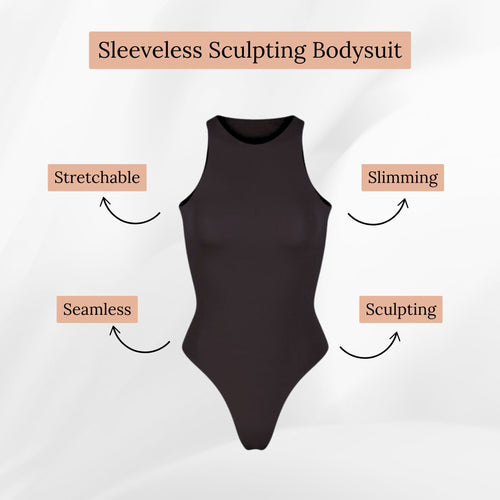 Seamless Sculpting Bodysuit Sleeveless Bodysuit for Women Shapewear Bodysuit Tummy Control Shapewear