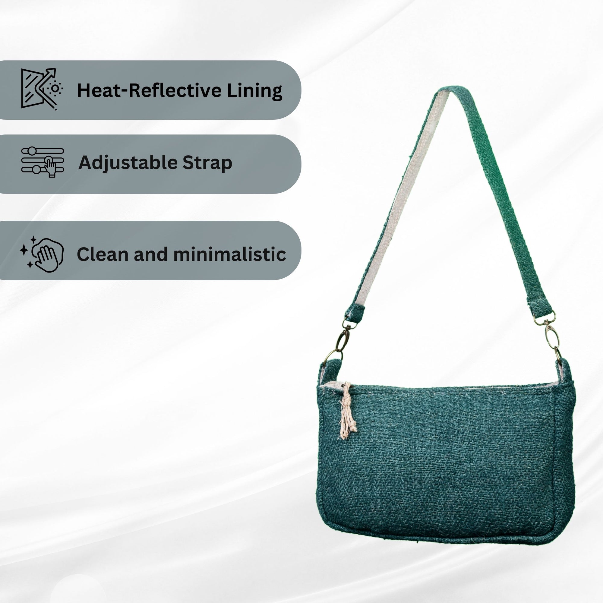 TruHemp Crossbody Bag – Stylish and Practical Shoulder Bag, Adjustable and Detachable Strap, Durable Zipper Closure