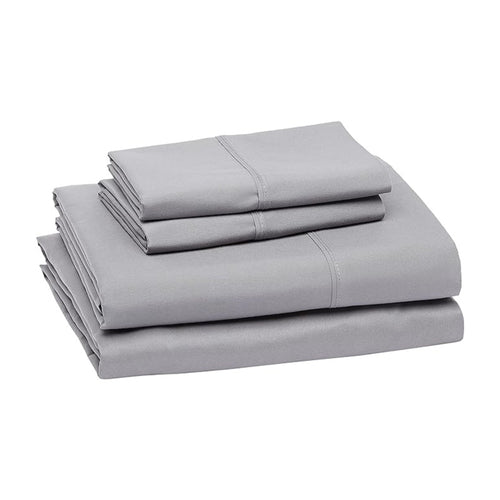 bellolin 100% Cotton Bed Sheet Set with Deep Pocket, 400 Thread Count Extra Soft Bed Sheet, Cooling Sheet with 2 Pillow Covers - 4 Piece Set