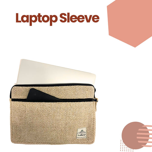 TruHemp Laptop Sleeve – Durable 14-Inch Laptop Cover with Zipper, Lightweight Water-Resistant Case for Travel & Work