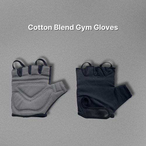 SuperGeneriX Cotton Blend Gym Gloves with Wrist Support | Reduce Strain | Protect Wrist | for Gym | Slippage Prevention | Lightweight (Unisex)