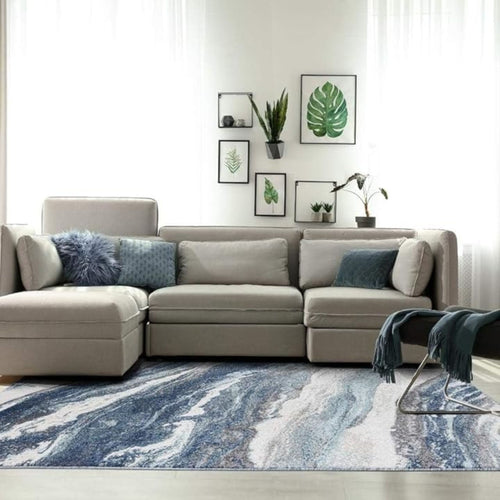 Washable Area Rug, Microfiber Material, Non-Slip Carpet for Living Room, Foldable Floor Cover, Machine Washable Rug for Bedroom & Office