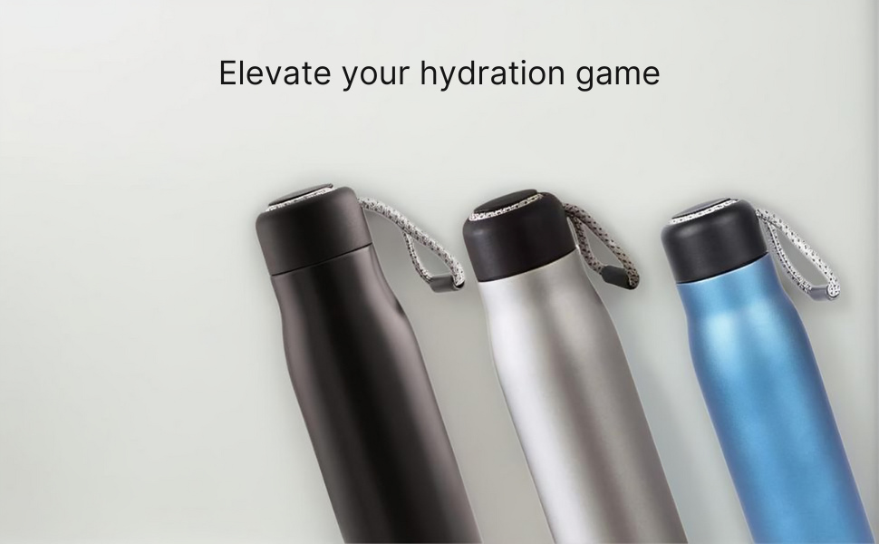 SuperGeneriX 500ml Stainless Steel Water Bottle with Carry Rope, Leak Proof Insulated Thermosteel Water Bottle, Matte Fi