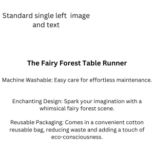 Holy Grail Homes Fairy Forest 100% Organic Cotton Table Linen Set of 6 Placemats, 6 Napkins, 1 Table Runner, Nature Inspired Yarn Dyed Chambray Fabric for Dining Room, Kitchen & Special Occasions