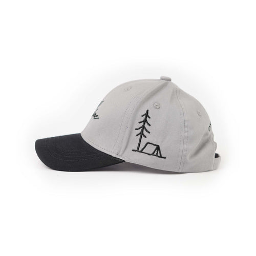 One Word Men Cotton Baseball Cap Lightweight Adjustable Hat for Golf, Running, Outdoor Activities, Work (Grey & Black)