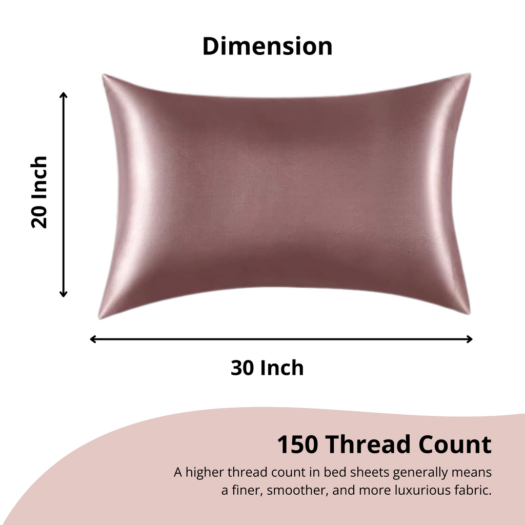 Satin Pillowcases, Similar to Silk Pillow Cases Set of 2, Cooling Pillow Case for Hot Sleepers with Envelope Closure, Gifts for Women Men