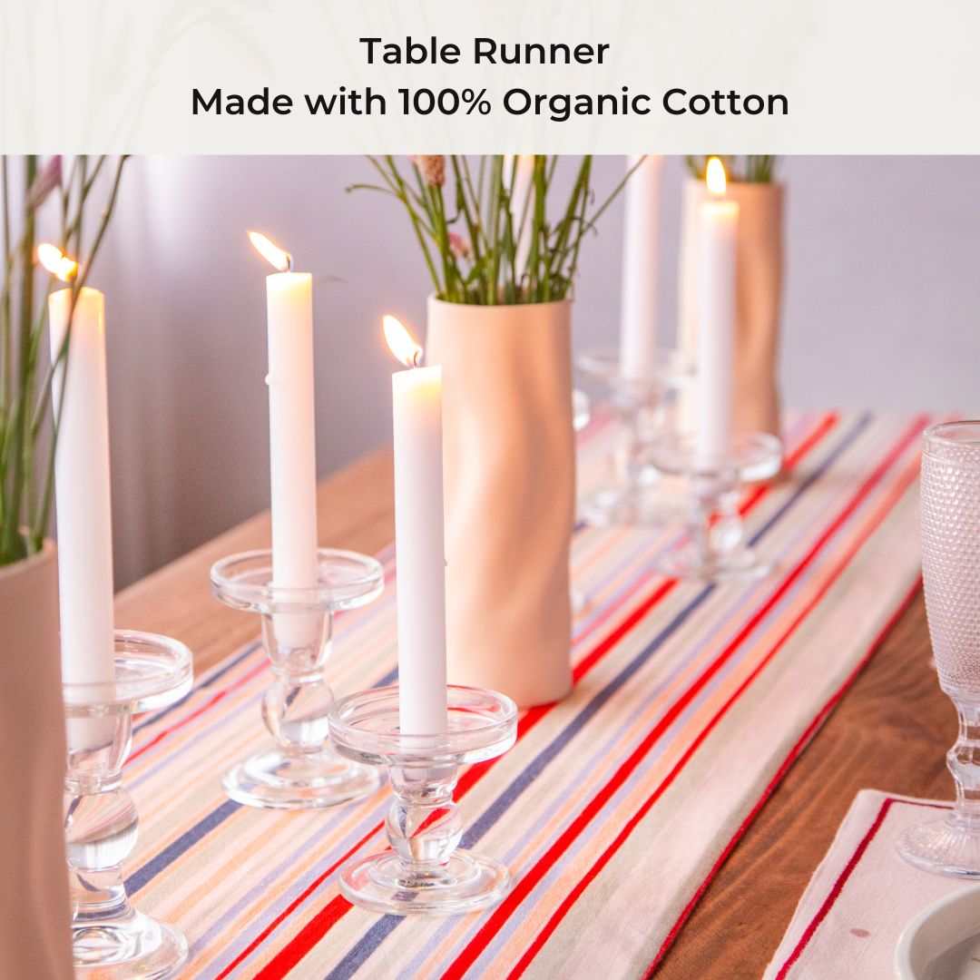 Holy Grail Homes Table Runner for Dining, 100% Cotton Boho Table Runner for Home Decor, Nature Inspired for Kitchen Dining Table, 14X82 inches for Dining & Parties