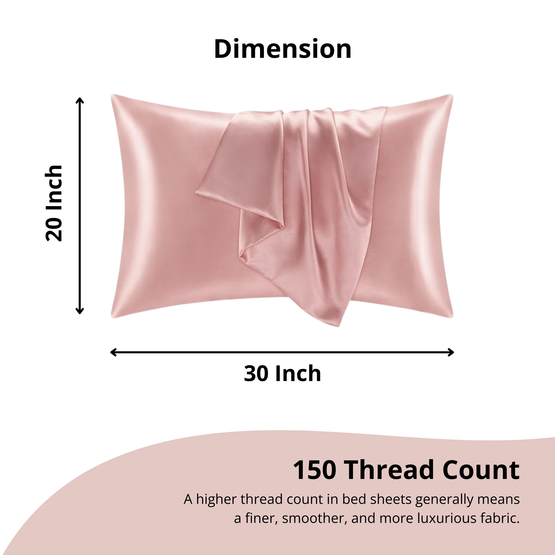 Satin Pillowcases, Similar to Silk Pillow Cases Set of 2, Cooling Pillow Case for Hot Sleepers with Envelope Closure, Gifts for Women Men