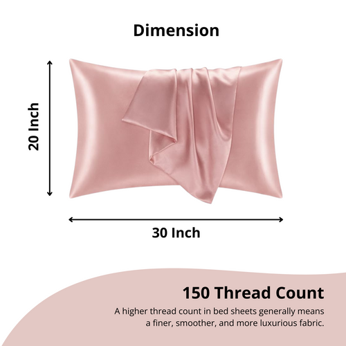 Satin Pillowcases, Similar to Silk Pillow Cases Set of 2, Cooling Pillow Case for Hot Sleepers with Envelope Closure, Gifts for Women Men