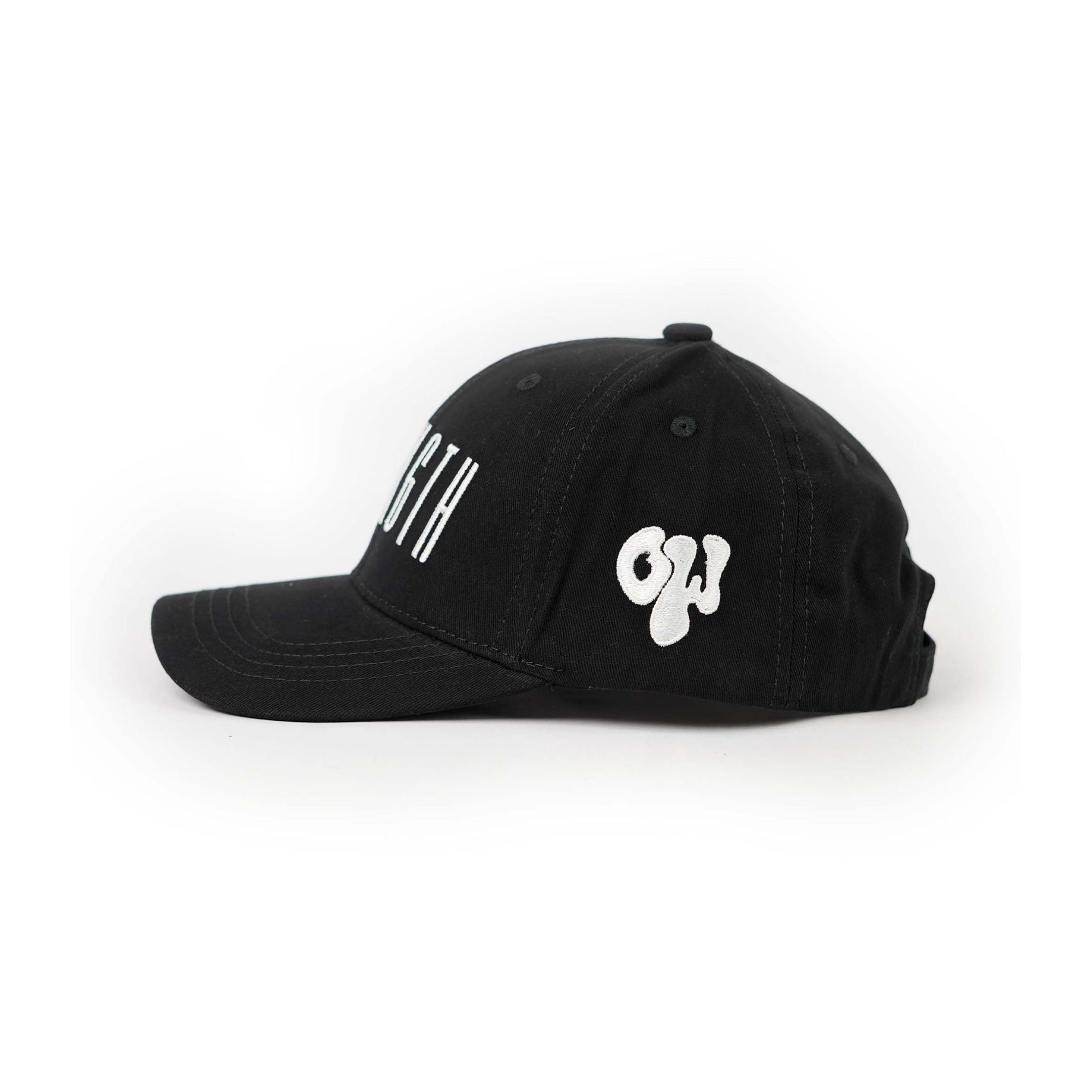 One Word Men Cotton Baseball Cap Lightweight Adjustable Hat for Golf, Running, Outdoor Activities, Work (Grey & Black)