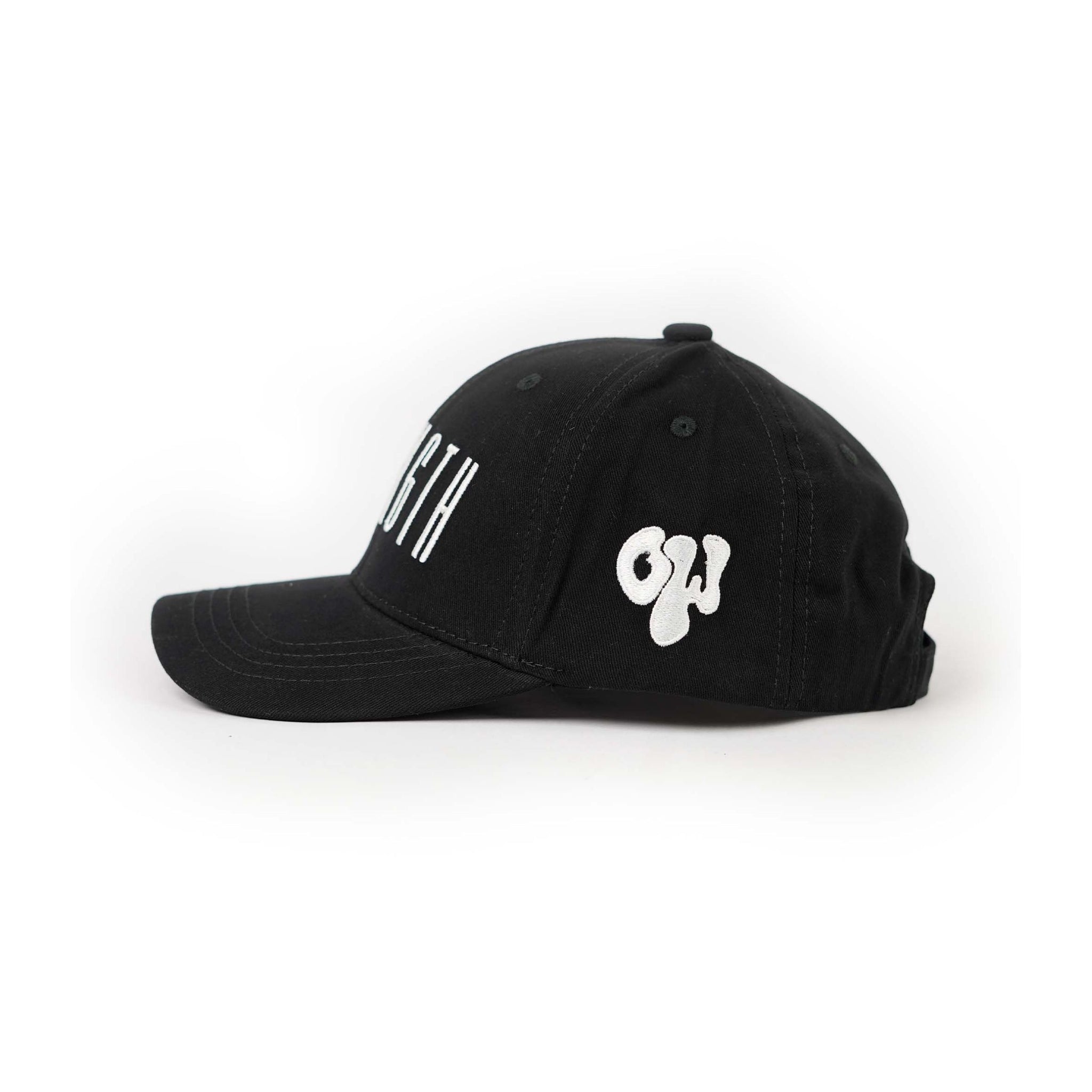 One Word Men Cotton Baseball Cap Lightweight Adjustable Hat for Golf, Running, Outdoor Activities, Work (Grey & Black)