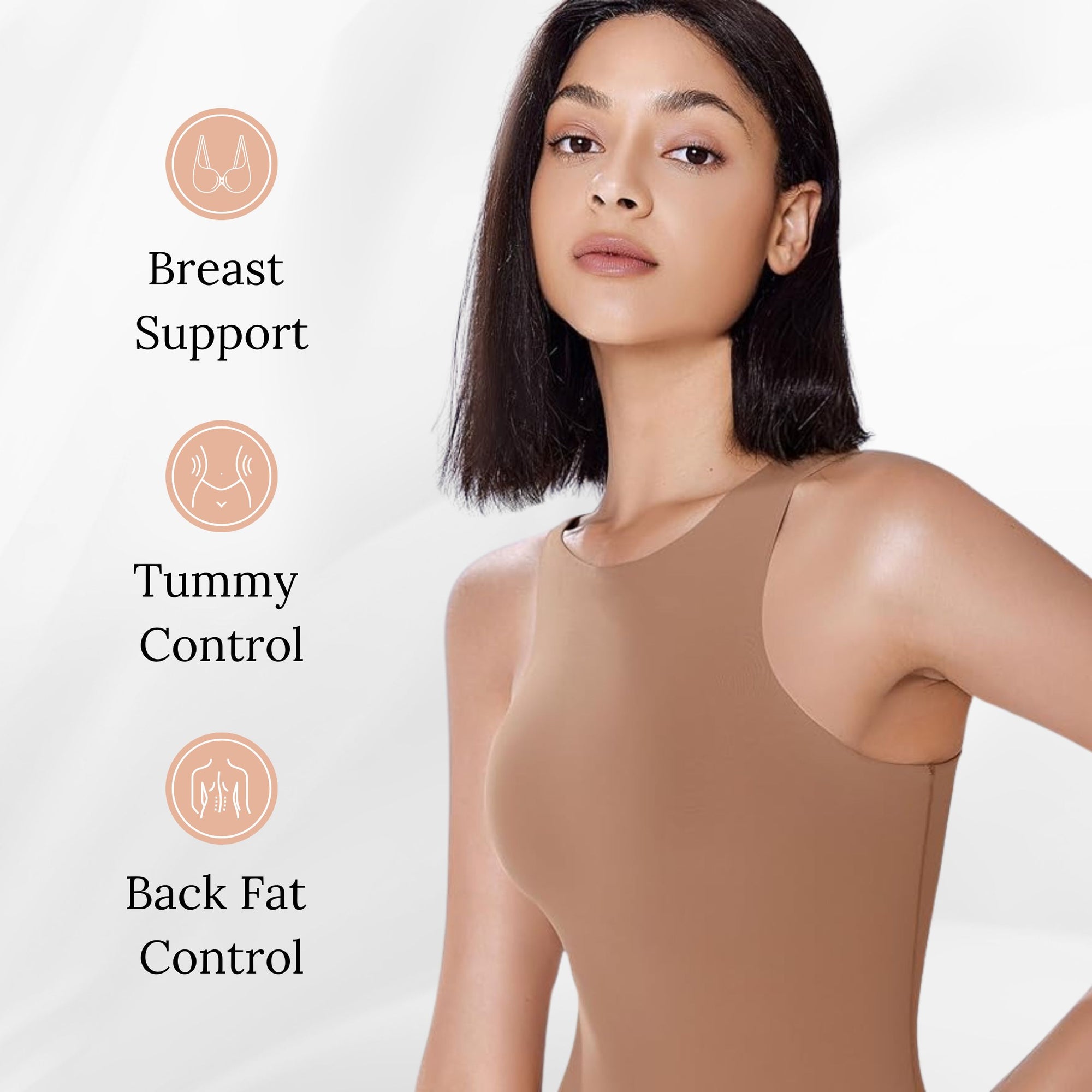 Seamless Sculpting Bodysuit Sleeveless Bodysuit for Women Shapewear Bodysuit Tummy Control Shapewear
