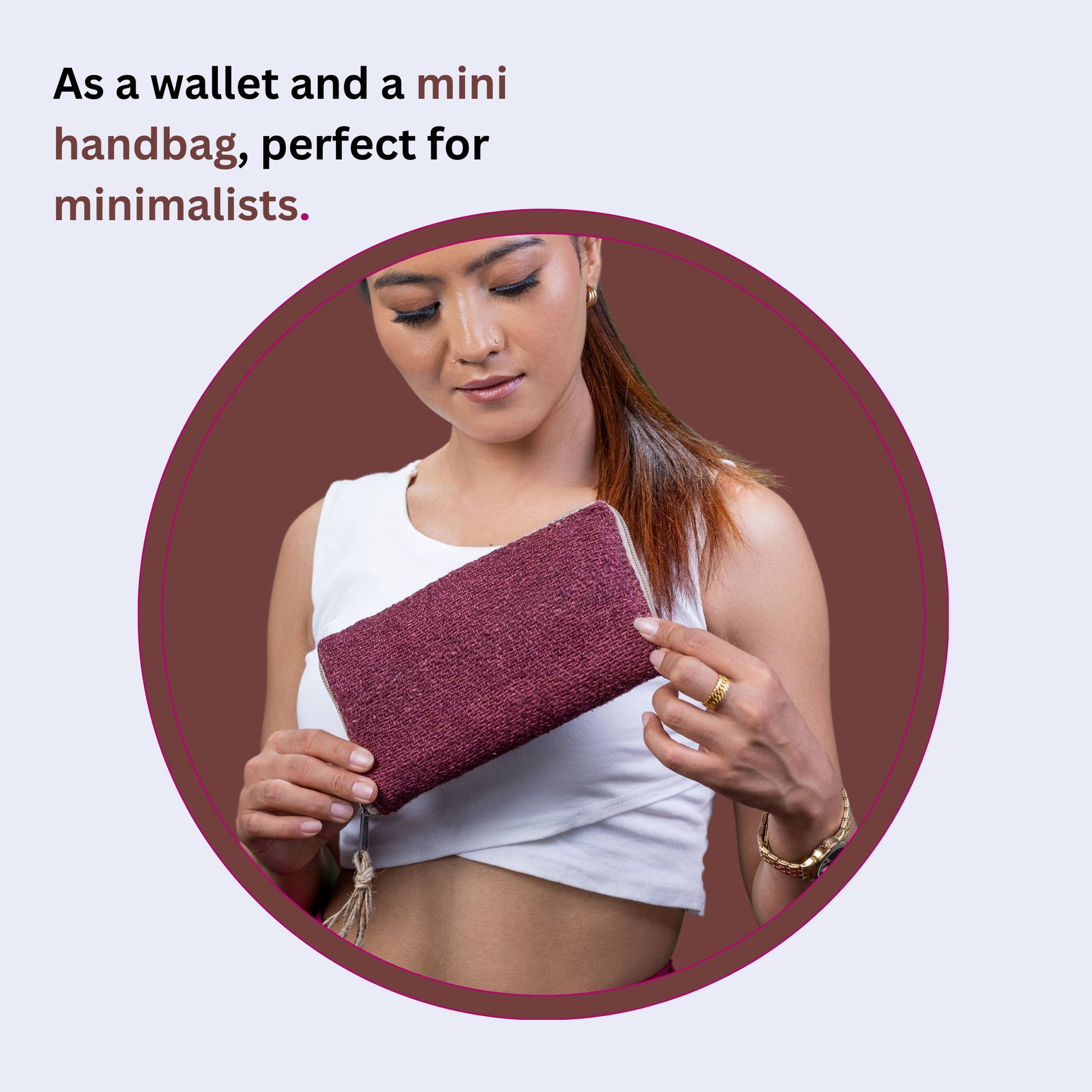 TruHemp Maya Hemp Clutch Wallet, Compact and Lightweight with Multiple Card Slots– Stylish and Durable Travel Purse for Women