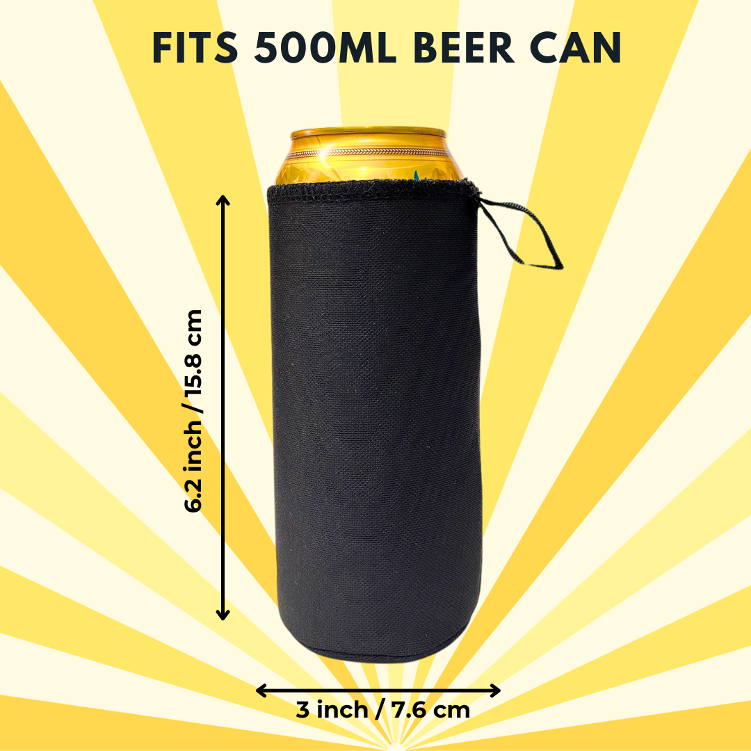 Outer Woods Insulated Beer Can Cooler Sleeve - Set of 4 | Fits 500ml Beer Can | Beer Can Cover (Coozie) with Easy Grip Band & Padded Fabric