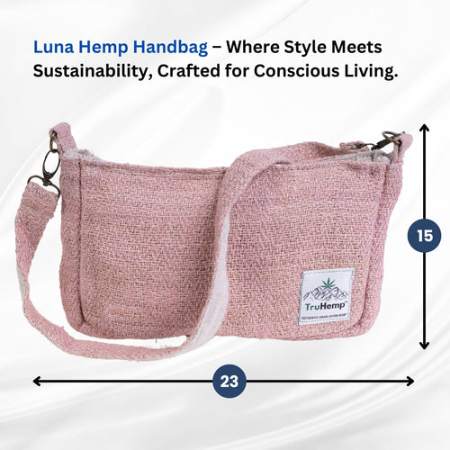 TruHemp Crossbody Bag – Stylish and Practical Shoulder Bag, Adjustable and Detachable Strap, Durable Zipper Closure