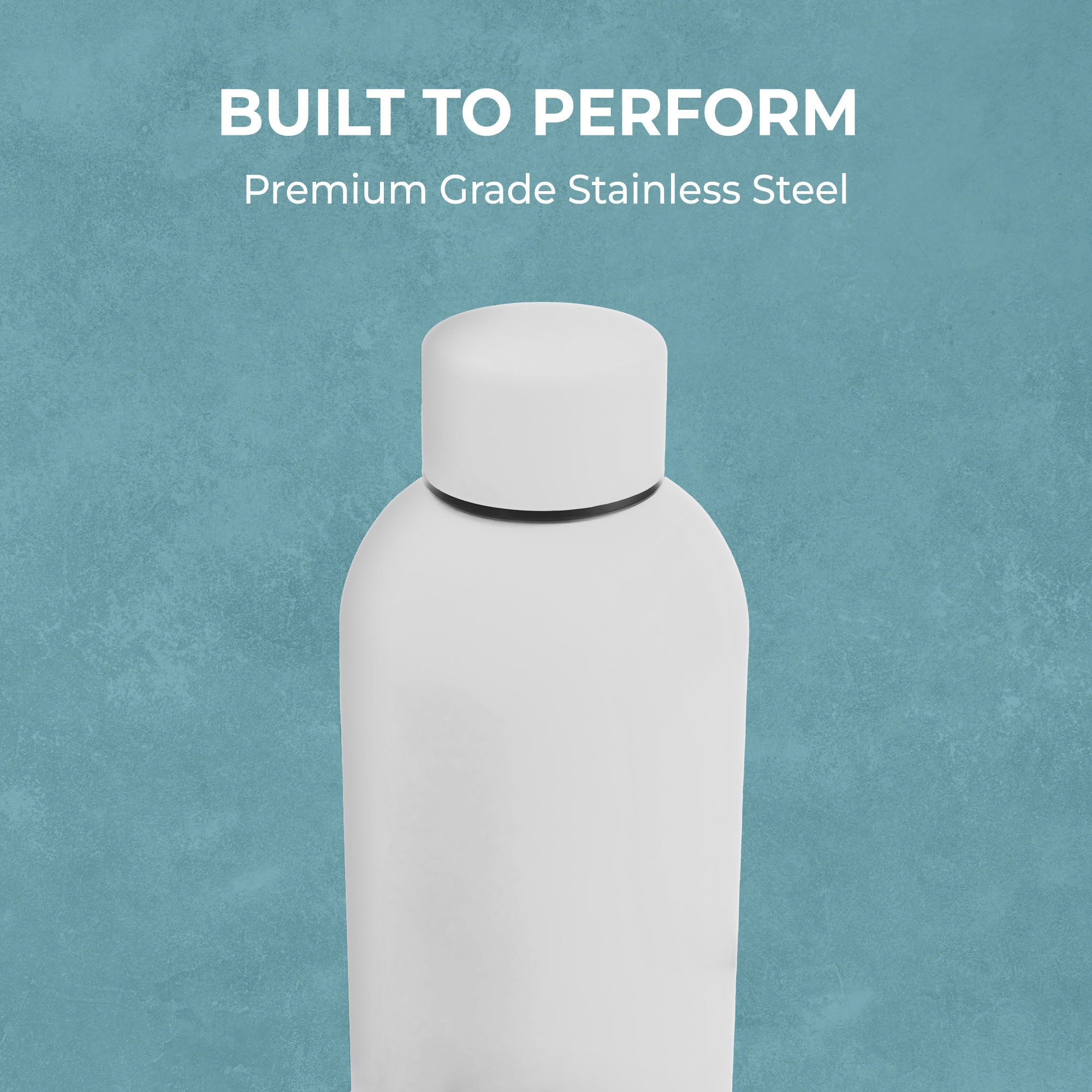SuperGeneriX 17oz Matte Finish Stainless Steel Water Bottle | Vacuum Insulated Travel Bottle |12 hrs Hot & 18 hrs Cold| Smooth Rubber Finish Water Bottle (Black)