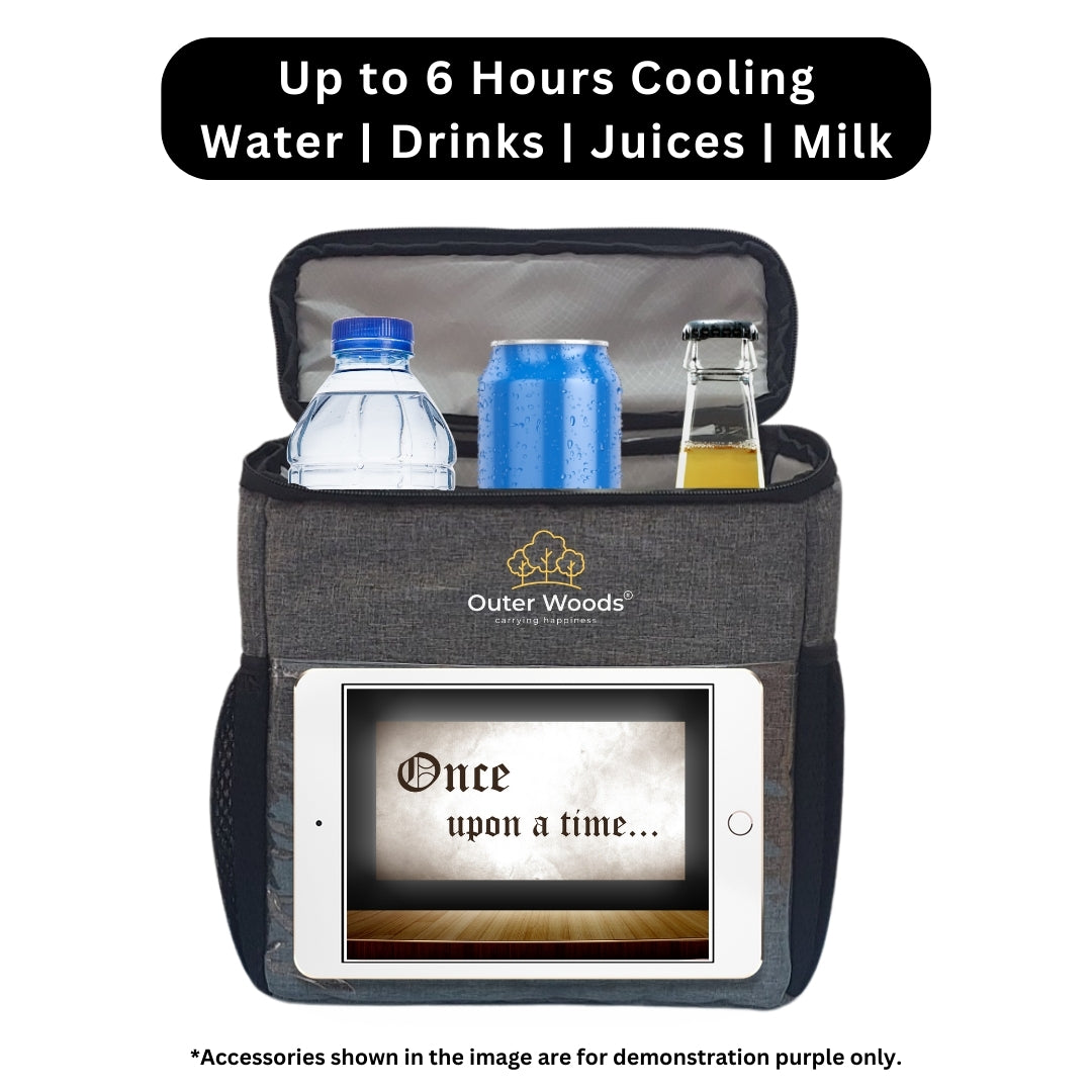 Outer Woods Car Cooler Bag with Adjustable Bottle Slots, Insulated Travel Bag for Cars and SUVs with Side Pockets and 6+ Hours Cooling