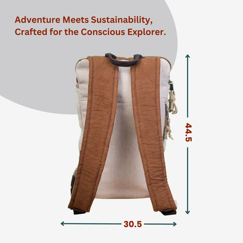 TruHemp Handcrafted Hemp Backpack– Spacious & Durable Backpack with Cotton Lining, Ideal for Everyday Use, Travel, and Work