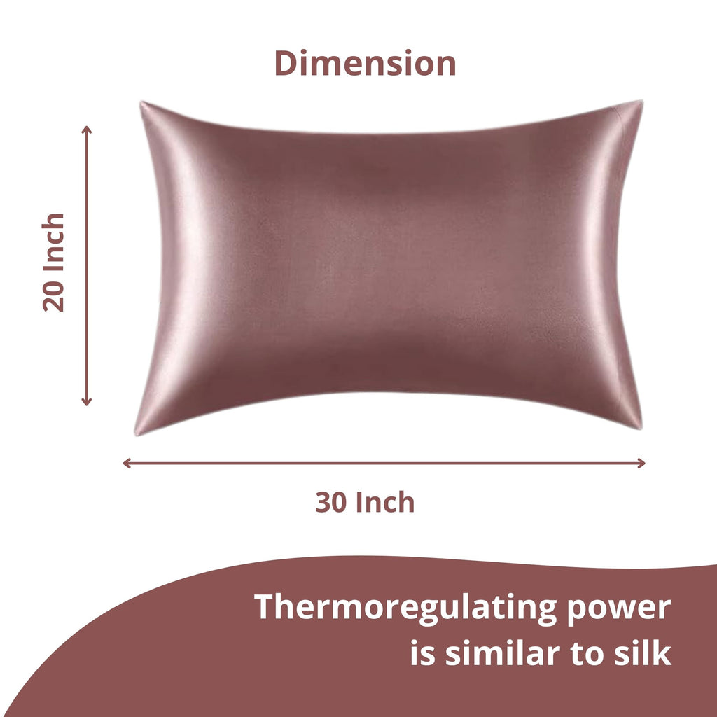 Satin Pillowcases, Similar to Silk Pillow Cases Set of 2, Cooling Pillow Case for Hot Sleepers with Envelope Closure, Gifts for Women Men