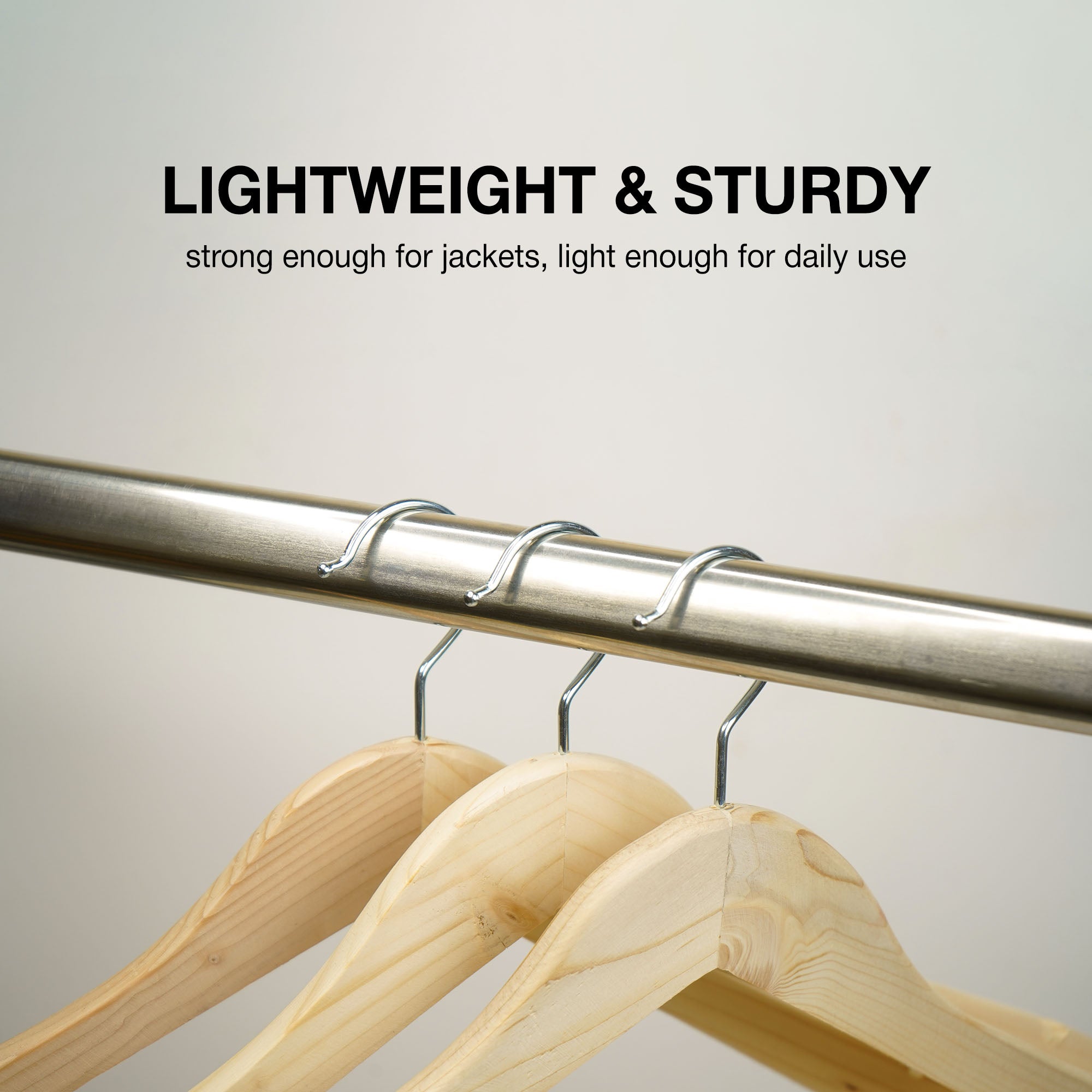 SuperGeneriX Wooden hanger light beige