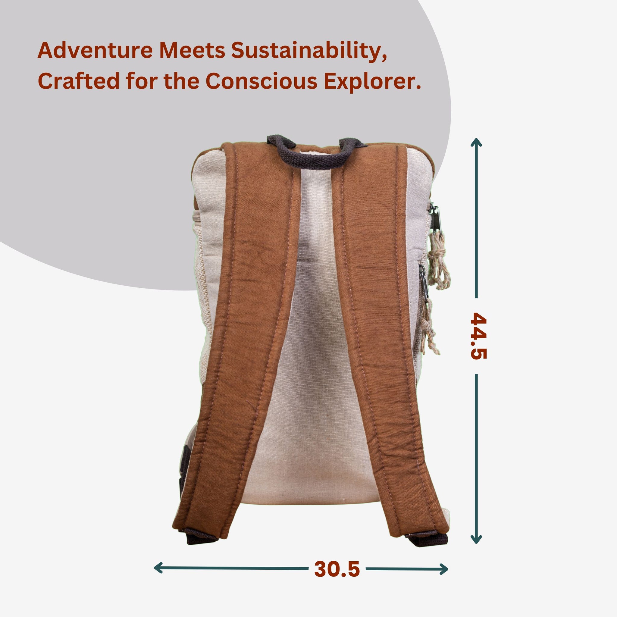 TruHemp Handcrafted Hemp Backpack– Spacious & Durable Backpack with Cotton Lining, Ideal for Everyday Use, Travel, and Work