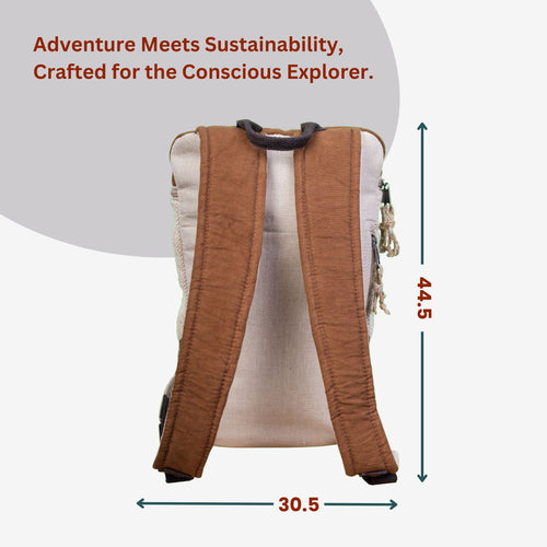 TruHemp Handcrafted Hemp Backpack– Spacious & Durable Backpack with Cotton Lining, Ideal for Everyday Use, Travel, and Work