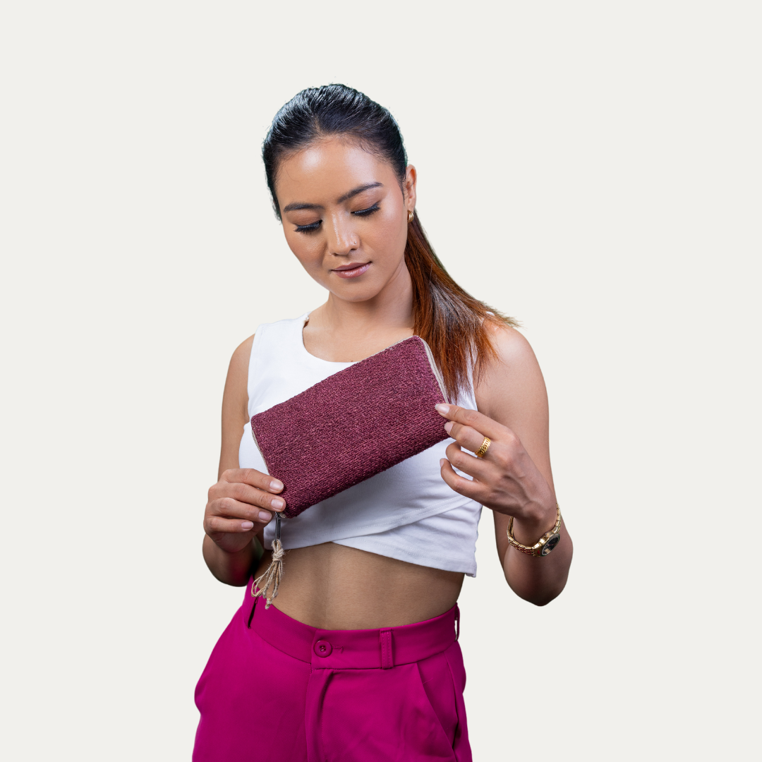 TruHemp Maya Hemp Clutch Wallet, Compact and Lightweight with Multiple Card Slots– Stylish and Durable Travel Purse for Women