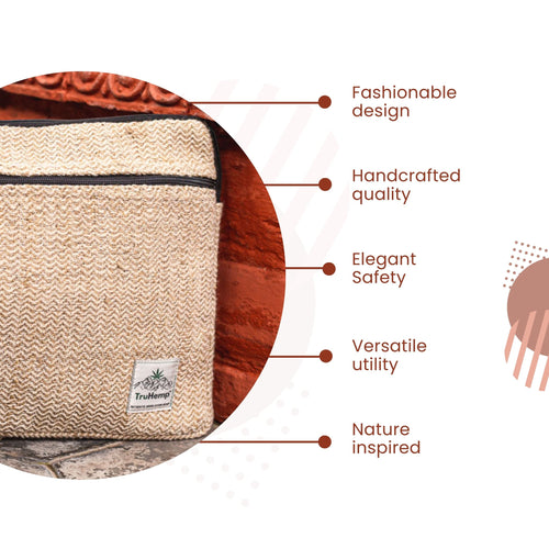 TruHemp Laptop Sleeve – Durable 14-Inch Laptop Cover with Zipper, Lightweight Water-Resistant Case for Travel & Work