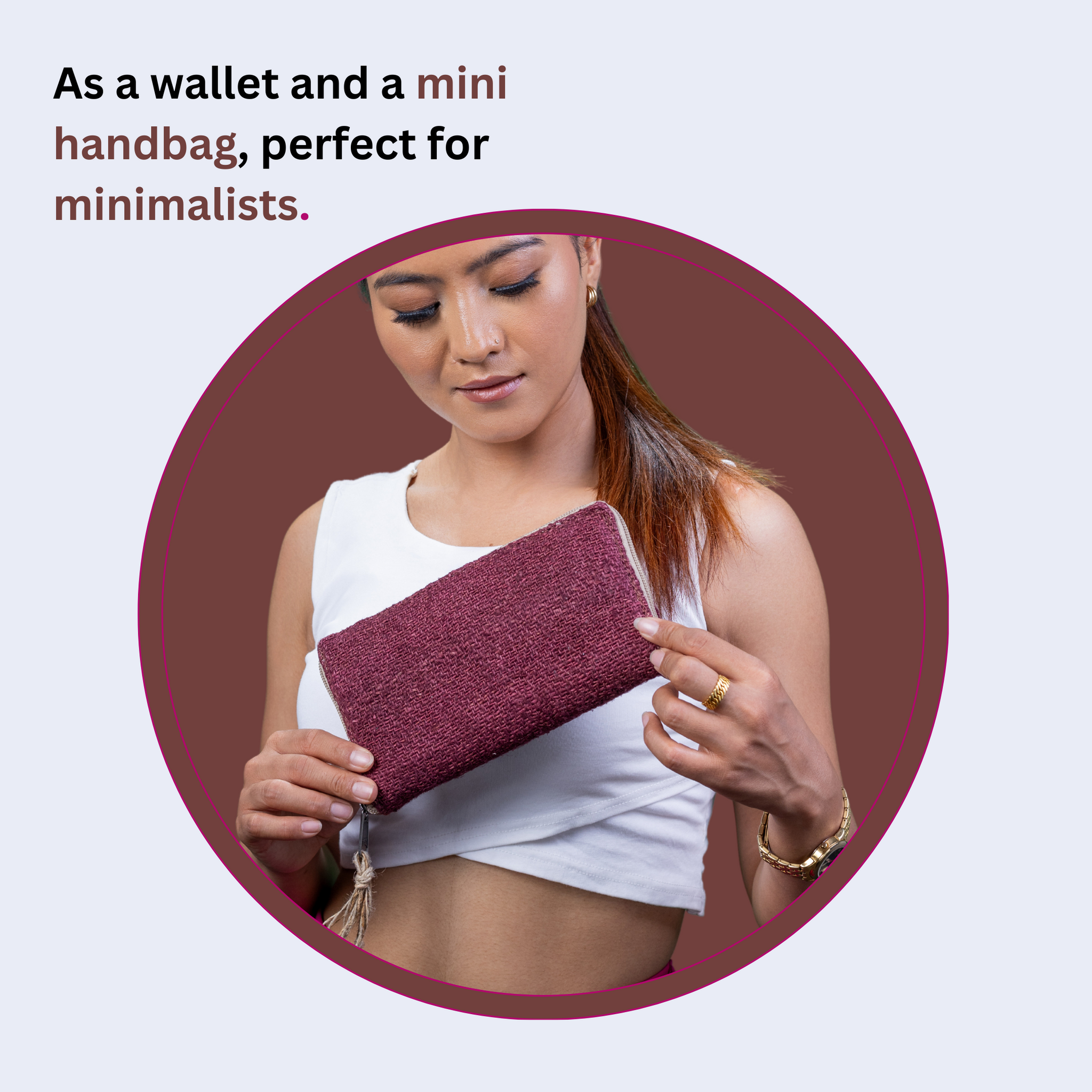 TruHemp Maya Hemp Clutch Wallet, Compact and Lightweight with Multiple Card Slots– Stylish and Durable Travel Purse for Women