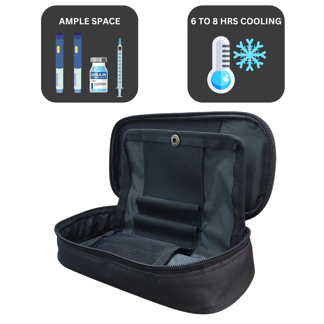 Outer Woods Insulin Cooling Travel Pouch with Two Ice Gel Packs, Cold Pack for Insulin, Insulin Carrier Bag, Keeps Insulin Safe and Cool for 6 to 8 Hours