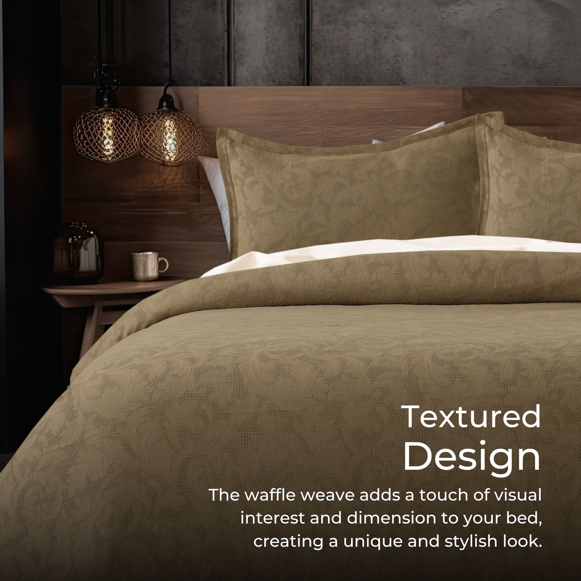 Holy Grail Homes 100% Cotton Bedspread with 2 Pillow Covers, Coverlet, Oeko-TEX Certified Luxuriously Soft Coverlet