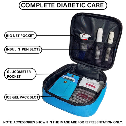 Outer Woods Nylon Insulin Cooling Travel Bag with Two Ice Gel Packs, Keeps Insulin Cool and Safe for 6 to 8 Hours, Insulin Cooler Travel Pouch