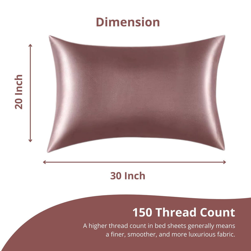 Satin Pillowcases, Similar to Silk Pillow Cases Set of 2, Cooling Pillow Case for Hot Sleepers with Envelope Closure, Gifts for Women Men