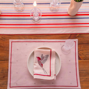 Holy Grail Homes 100% Cotton Table Linen Set of 6 Placemats, 6 Napkins, 1 Table Runner, for Decoration, Holiday Party, Wedding & Dining French Inspired Table Linen Set for Kitchen