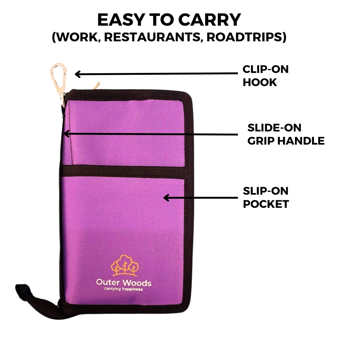 Outer Woods Nylon Insulin Cooling Wallet, Includes Two Ice Gel Packs, Black, Insulin Travel Pouch, Insulin Cooling Case