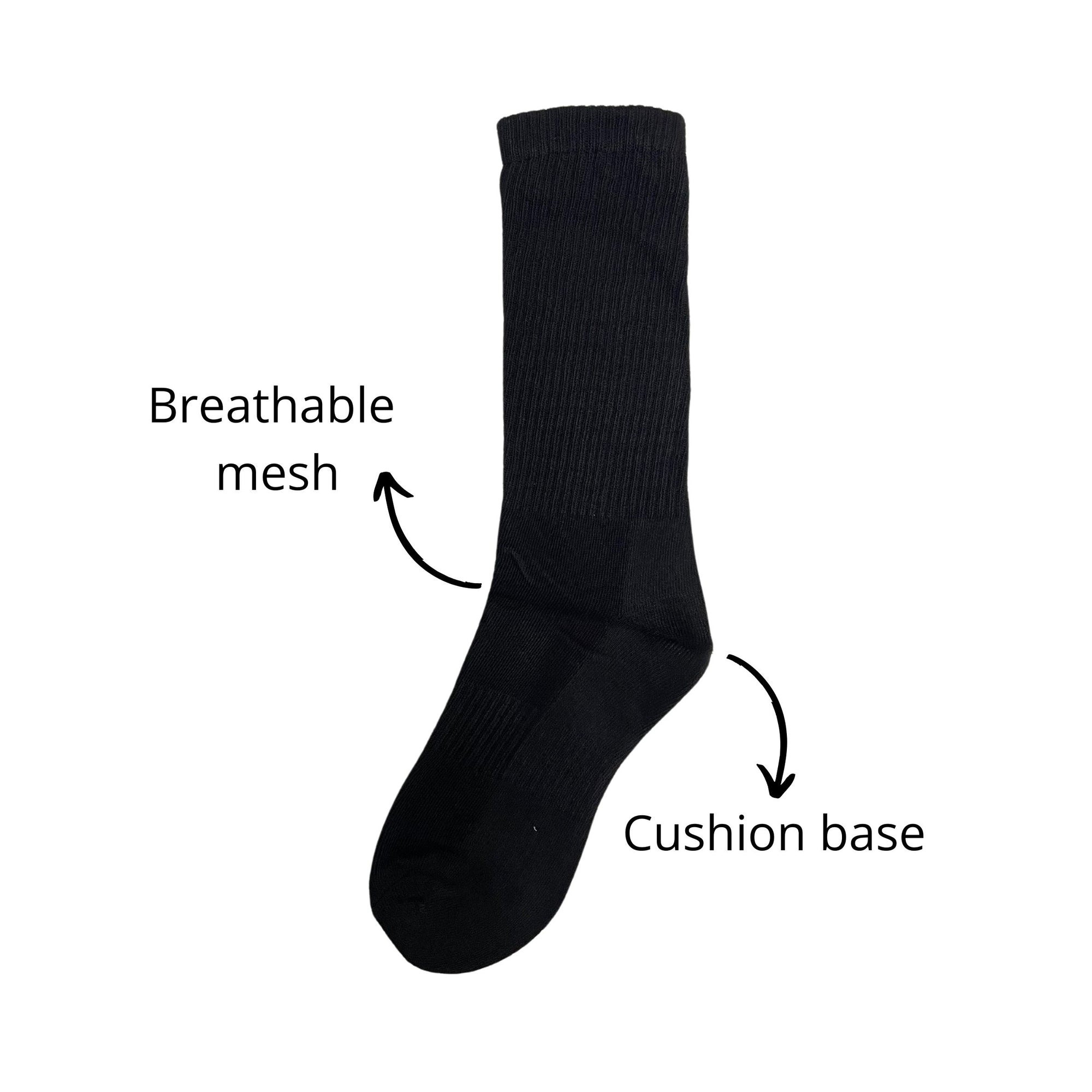SuperGeneriX Athletic Crew Socks for Men | Crew Length Socks for Sports | Polyester Crew Length Socks | Pack of 6 (US, Alpha, One Size, Regular, Regular, 6, White)
