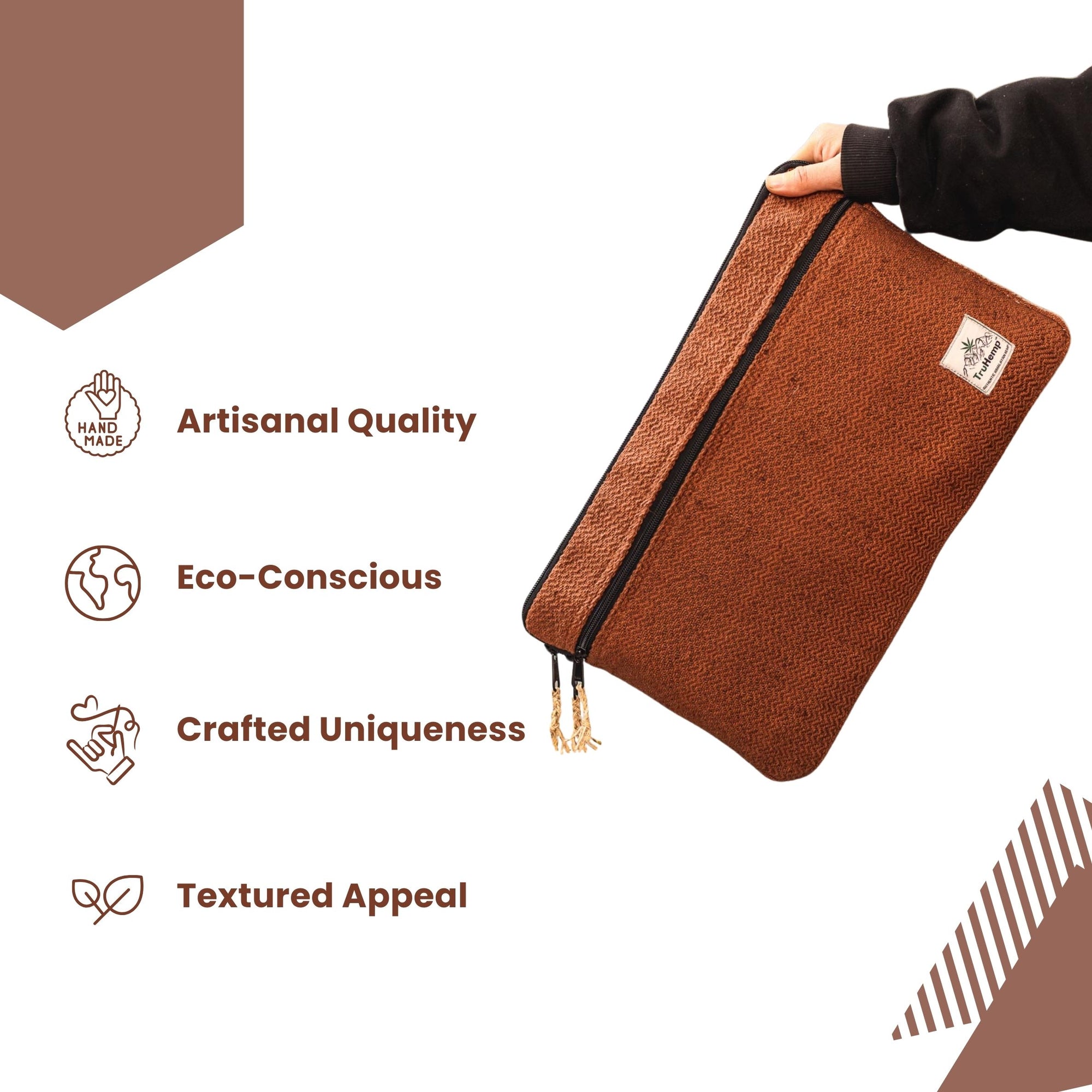 TruHemp Laptop Sleeve – Durable 14-Inch Laptop Cover with Zipper, Lightweight Water-Resistant Case for Travel & Work