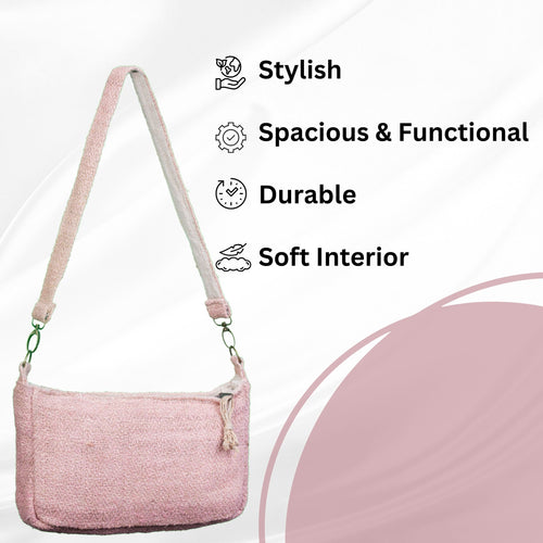 TruHemp Crossbody Bag – Stylish and Practical Shoulder Bag, Adjustable and Detachable Strap, Durable Zipper Closure
