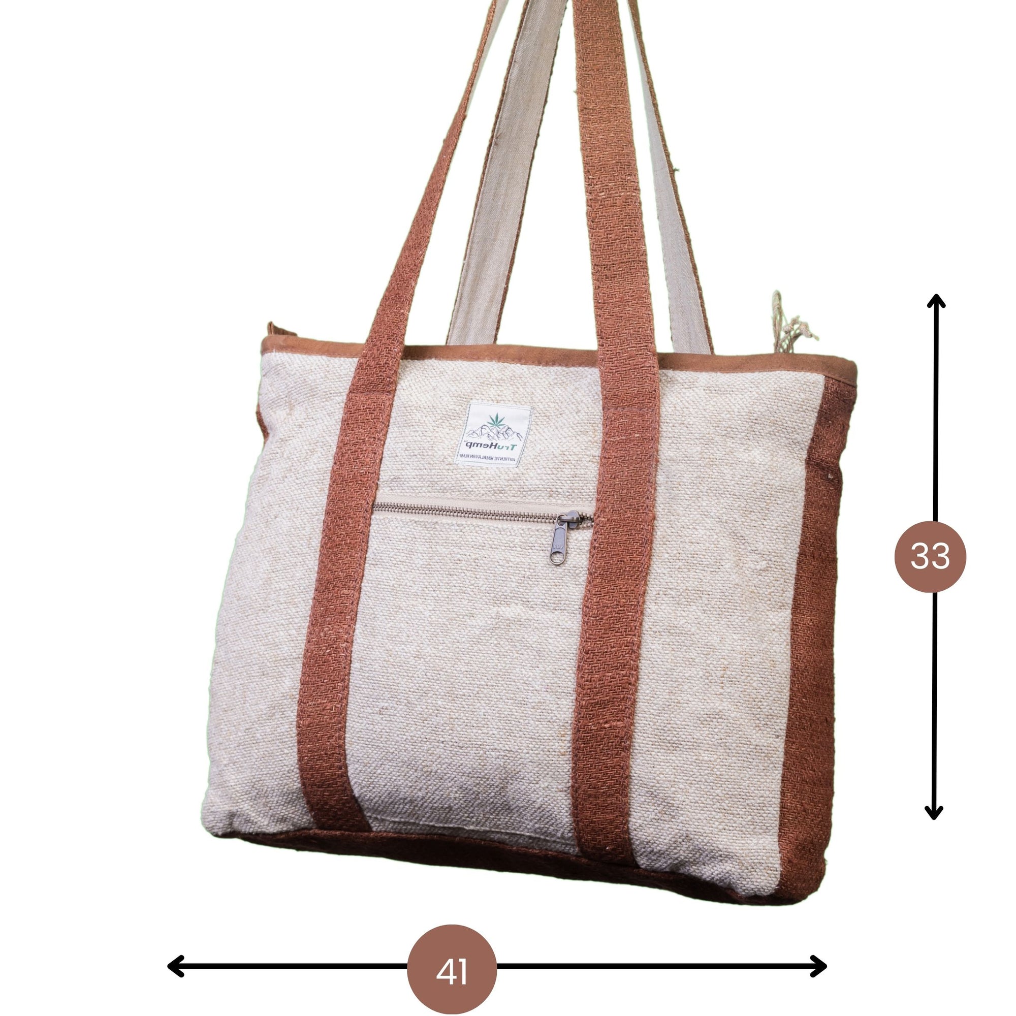 TruHemp Hemp Corporate Tote Bag– Durable Reusable Shoulder Bag for Office, Shopping, and Travel, Lightweight Large Tote with Sturdy Straps