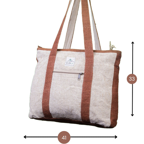 TruHemp Hemp Corporate Tote Bag– Durable Reusable Shoulder Bag for Office, Shopping, and Travel, Lightweight Large Tote with Sturdy Straps