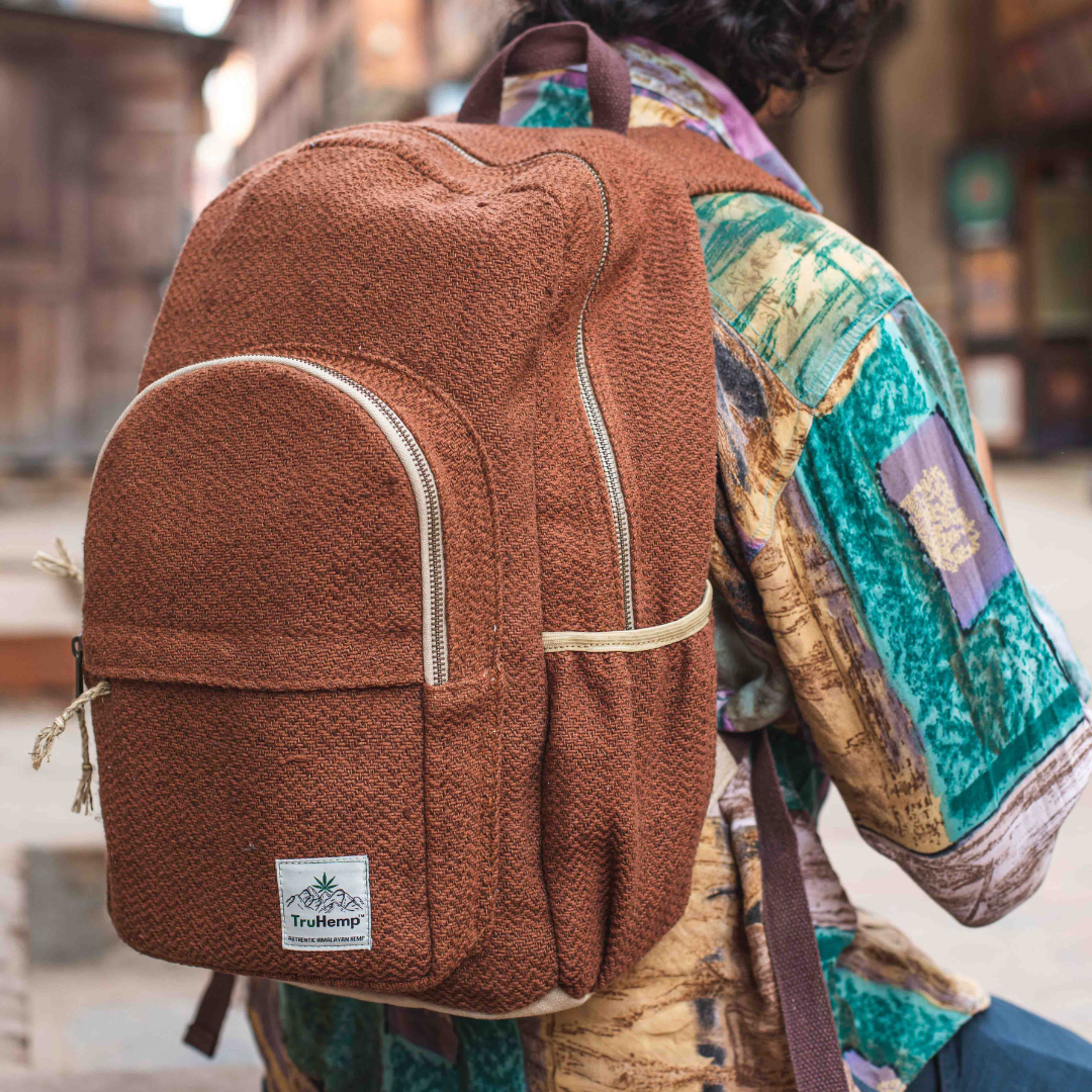 TruHemp Classic Hemp Backpack– Stylish & Durable Backpack, Comfortable Adjustable Straps, Multiple Compartments, Ideal for Travel, Hiking & Daily Use