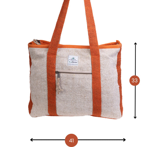 TruHemp Hemp Corporate Tote Bag– Durable Reusable Shoulder Bag for Office, Shopping, and Travel, Lightweight Large Tote with Sturdy Straps