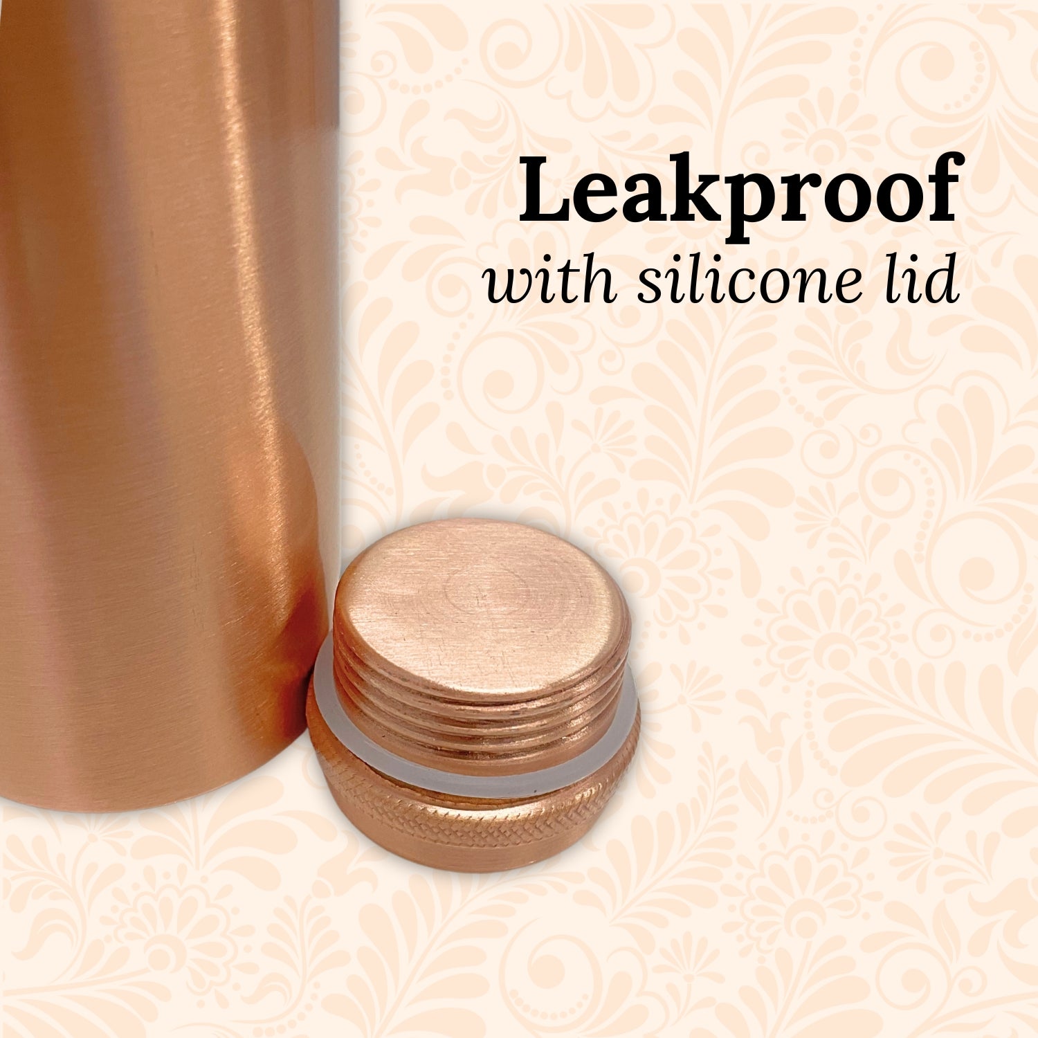 SuperGeneriX Copper Water Bottle (1 Litre), Leakproof, Pure Copper Water Bottle, Tamba Bottles, Authentic, Durable Bottl