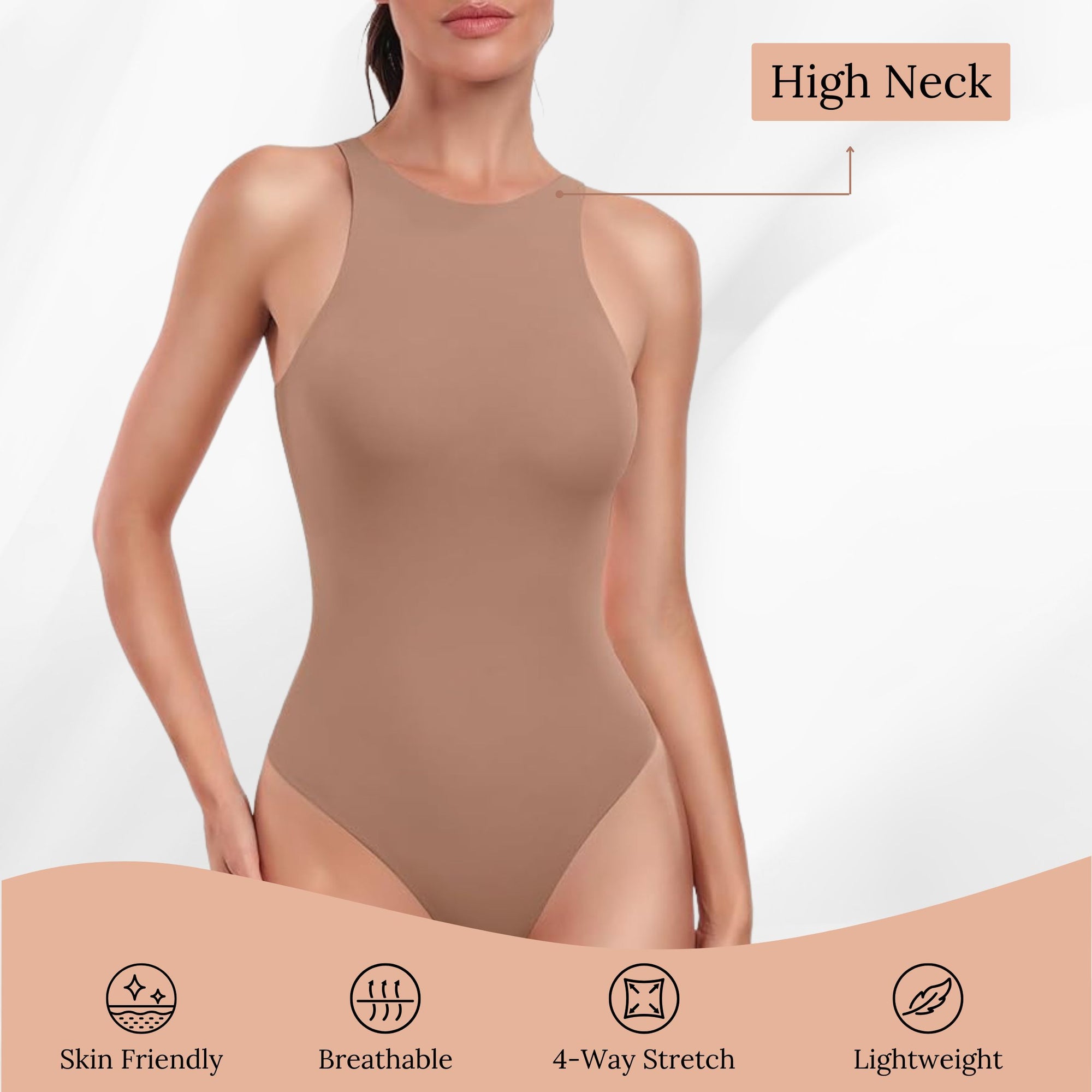 Seamless Sculpting Bodysuit Sleeveless Bodysuit for Women Shapewear Bodysuit Tummy Control Shapewear