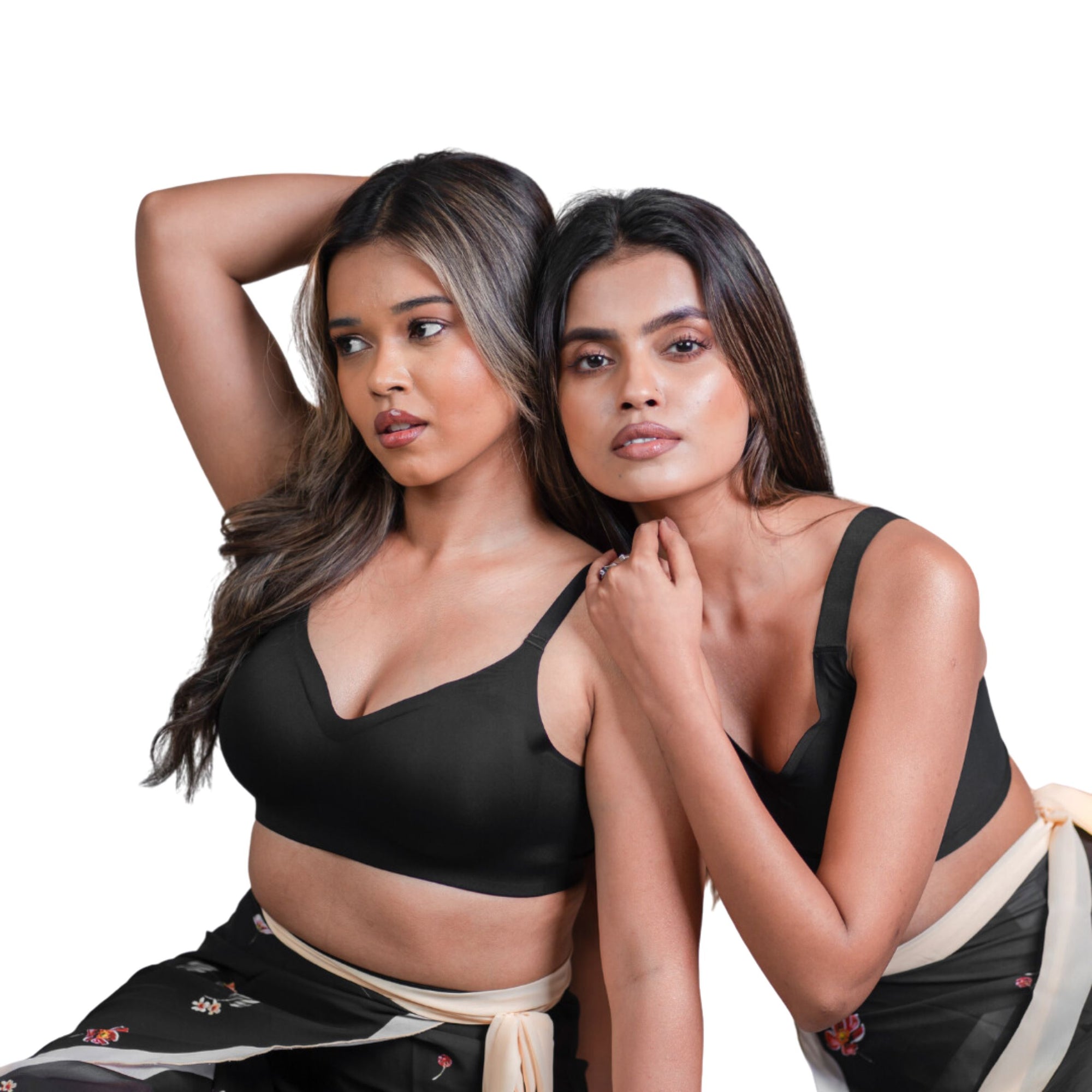 Seamless Padded Support Bra for Women Nylon & Spandex, Thick & Adjustable Straps, Back Hook Closure